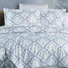 Maxstyle Saten Deluxe Zorya Double Nevresım Takımı Mavi