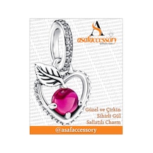 Güzel Ve Çirkin Sihirli Gül Sallantılı Charm Pembe