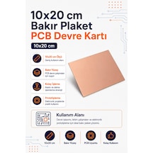 10x20 Cm Bakır Plaket - Pcb Devre Kartı