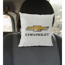 Bk Gift Chevrolet Tasarımlı Kare Araç Koltuk Yastığı-1