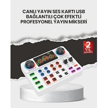 Drnds Çok Efektli Canlı Yayın Ses Mikseri Usb Ve Kablosuz Uyumlu