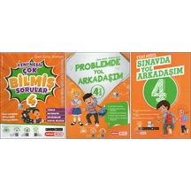 Kırmızı Beyaz 4. Sınıf Çok Bilmiş Sorular+problemde Yol Arkadaşım+sınavda Yol Arkadaşım 3 Kitap