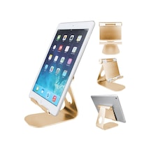 Cbtx Tp1 Evrensel Alüminyum Alaşımlı Ayarlanabilir Masaüstü Standlı Telefon Tablet Tutucu - Altın