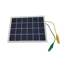 Güneş Paneli 6V 2.5W 400Ma 120Mmx155Mm Krokodil Kablo Montajlı