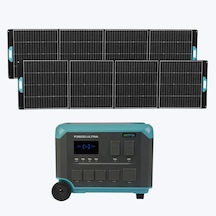 Antfea F3600 Ultra Taşınabilir Güç Kaynağı + 2 Adet 400w Taşınabilir Güneş Paneli 3.6 Kw / 3 Kwh / 800 W