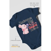 Morivokids Kızdırmayın Beni Dayımı Ararım Kısa Kollu Bebek Body %100 Pamuk Zbn165-kk Lacivert