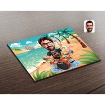 Kişiye Özel Erkek Baterist Karikatürlü Ahşap Puzzle-1