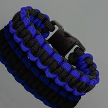 Saks Mavisi Siyah Paracord Bileklik - Par0102 Çok Renkli