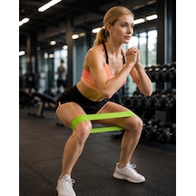 Pilates Ve Fitness Direnç Bandı Egzersiz İçin Esnek Güçlendirme Lastiği - Lisinya Yeşil