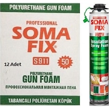 12 Adet 850 Ml Somafix Tabancalı Isı Ses Yalıtım Poliüretan Köpük