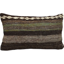 Zehra Abla Halı Yeni El Dokuma Dekoratif Lumbar Kilim Kırlent Yastık Kılıfı 6117