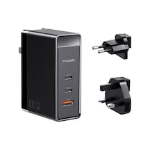 Mcdodo Ch-8101 100w Gan Serisi 3 Port Başlıklı 1xusb 2xtype-c Girişli Universal Şarj Adaptörü- Siyah