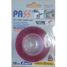 Pass Çift Taraflı Akrilik Bant 18X2 Mt