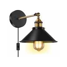 Mylights Retro Rustik Vintage Metal Mafsalı Aplik Duvar Lambası T Diğer