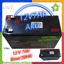 Ttec 12 Volt 7 Amper Akü 12v 7Ah Akü Bakımsız Kuru Tip Akü 12 Volt Akü 7 Amper