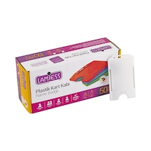 Lamiess Lms 217 Dikey Plastik Kart Kabı Beyaz 50'Li