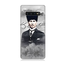 Samsung Galaxy S10 Uyumlu Atatürk Portresi Desenli Silikon Kılıf