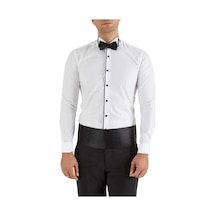 Efor Slim Fit Duble Manşet Biyeli Beyaz Damatlık Smokin Gömlek Gk 182 Beyaz Efor Slim Fit Duble Manşet Biyeli Beyaz Damatlık Smokin Gömlek Gk 182 Beyaz