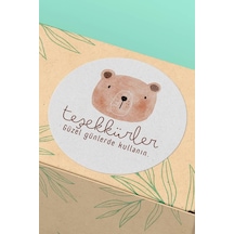 Ayılı Teşekkürler Kargo Sticker 3x3cm St2193 Çok Renkli
