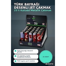Jet Alevli Rüzgar Çakmağı Türk Bayrağı Desenli Manyetolu Gaz Dolumlu 1 Adet Bx-316732 Diğer