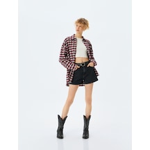 Koton Mini Düğmeli Cepli Rahat Kesim Denim Şort Siyah 5sal40138md Siyah