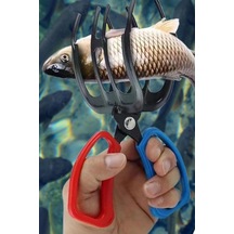 Metal 3 Pençeli Pratik Balık Sabitleme Aparatı Balıkçı Makası Balığı Tutup Çıkartmak İçin