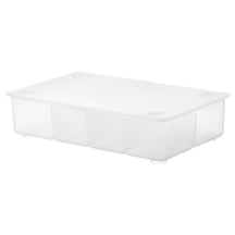 Ikea Glıs Kapaklı Bölmeli Kalemlik Kutu Şeffaf 34x21 Cm