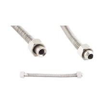 Paslanmaz Esnek Gaz Flex Çift Rekorlu Musluk Girişli 3/8-3/8 60cm