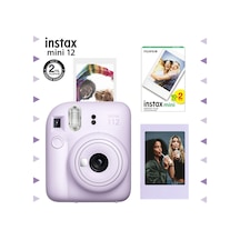 Fujifilm Instax Mini 12 Fotoğraf Makinesi + Çerçeve + 20'li Mini Film Seti Lila