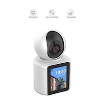 Bebek Kamerası Monitörlü 360 Derece Dönebilen Full Hd Smart Ip Güvenlik Kamerası Cmr11 Beyaz Bebek Kamerası Monitörlü 360 Derece Dönebilen Full Hd Smart Ip Güvenlik Kamerası Cmr11 Beyaz