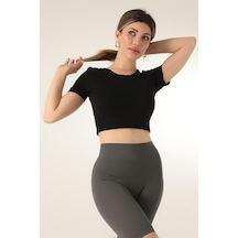 Doremi Dikişsiz Kısa Spor Üst-22621 001 Doremi Dikişsiz Kısa Spor Üst-22621 001