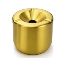 Busstier Gold Metal Kapaklı Küllük, Portatif Ve Modern Tasarım Kül Tablası, Araç İçin Uygun Rüzgar Geçirmez K Genel