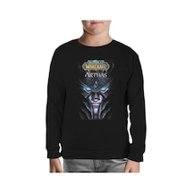 World Warcraft - Arthas Siyah Çocuk Sweatshirt Siyah