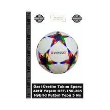 Özel Üretim Takım Sporu Aktif Yaşam Hft-150-205 Hybrid Futbol Topu 5 No Çok Renkli