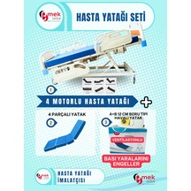 4 Motorlu Hasta Karyolası + 4 Parçalı Yatak + AB Sistem Boru Tipi Havalı Yatak﻿﻿ 12 CM