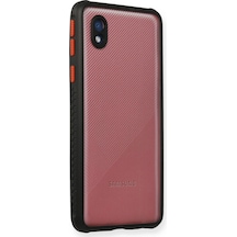 Samsung Uyumlu Galaxy A01 Core Kılıf Miami Şeffaf Silikon Siyah,