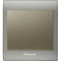 Viko Panasonic Thea Blu Tekli Anahtar Çerçeve Inox Matt+dore, Kapak Dore