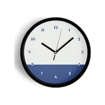 Soyut - Geometrik Temalı Modern Duvar Saati - 30cm - Önü Camlı Siyah Kasa - Sessiz Mekanizma-jh0331 Siyah