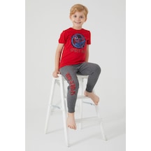 Spiderman Ring Kırmızı Erkek Çocuk Kısa Kol Pijama Takım Kırmızı