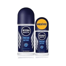 Nivea Fresh Active 48H Erkek Roll-On Deodorant 50 ML + Fresh Active 48H Erkek Roll-On Deodorant 25 ML