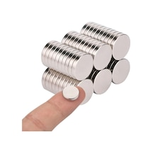Dünya Magnet 15 Adet - Yuvarlak Neodyum Mıknatıs, Çap: 10x2 Mm, Güçlü Magnet, N35 Kalite