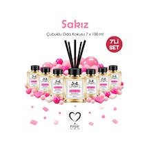 Rosie Bubblegum 7'li Çubuklu Oda Kokusu Seti 7 X 100 Ml Eğlenceli Ve Tatlı Koku Sakız