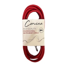 Corvina 5 Metre Kırmızı Jak Enstrüman Kablosu