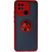 Newface Xiaomi Poco C40 Kılıf Montreal Yüzüklü Silikon Kapak - Kırmızı