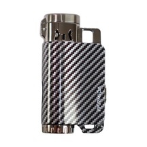 Parmida 3 Torch Pürmüz Siyah Karbon Desenli Puro Çakmağı - Tr8976