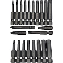 Matkap Uçları Torx Alyan Düz Yıldız 22 Parça 50 Mm Manyetik Mıkna