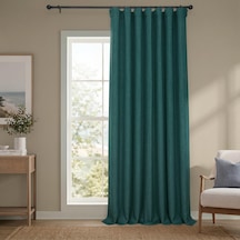 Oturma Odası İçin Ekstra Geniş Oda Karartma Perdeleri 100 X 96 Suni Keten, Boch-ln18523-96-dw 1 Panel Arduvaz Camgöbeği
