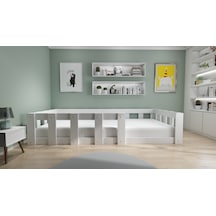 Herseycik Ninnimo Montessori 90X190 Yatak Uyumlu Mdf Karyola My10-1 Beyaz