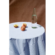 Vivamaison Mavi Kareli Masa Örtüsü Piknik Örtüsü 170x170 CM