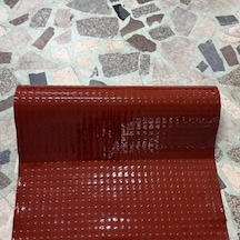Pvc Desenli Zemin Kaplama Muşambası 3mm 1x5 Metre Kaymaz Araç Konteyner Oto Taban Kaplaması Bordo